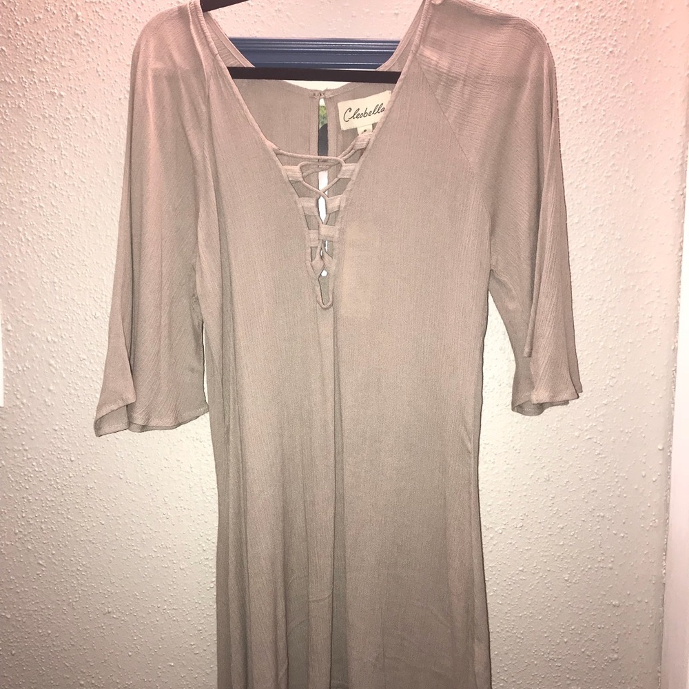 NWT Cleobella Wood Dress, size Small front lace up